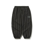Stripe Sporty Super Wide Jogger Pants Black