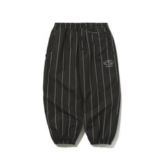 Stripe Sporty Super Wide Jogger Pants Black