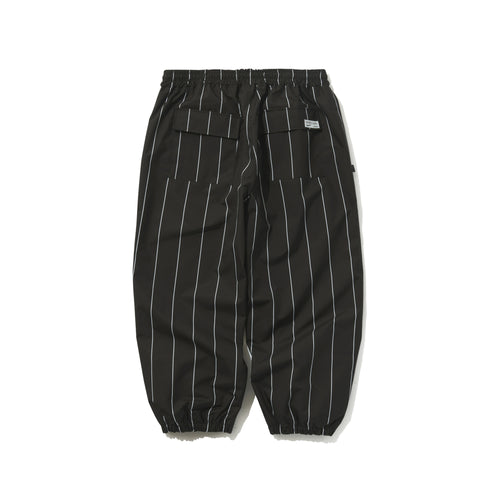 Stripe Sporty Super Wide Jogger Pants Black