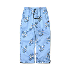 All Over Sunday Rabbit Wide Track Pants Light Blue