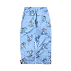 All Over Sunday Rabbit Wide Track Pants Light Blue