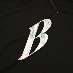 B Logo Hoodie Black