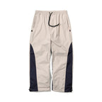 Retro Wide Track Pants Beige
