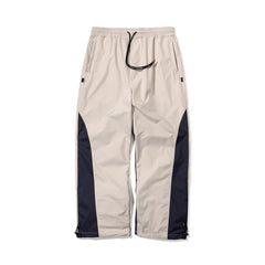 Retro Wide Track Pants Beige