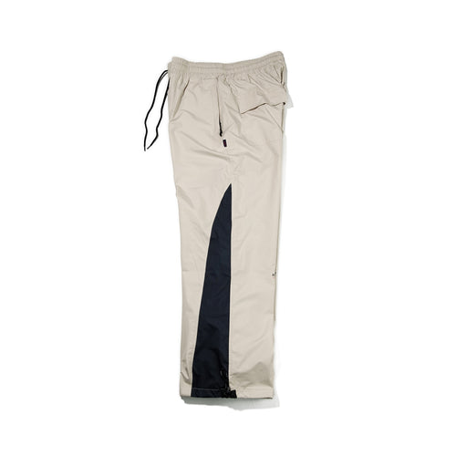 Retro Wide Track Pants Beige