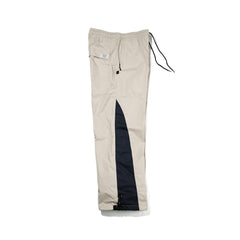 Retro Wide Track Pants Beige