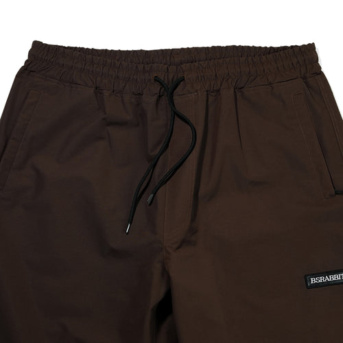 Basic Logo Wide Track Pants Chocolate