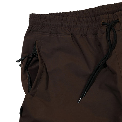 Basic Logo Wide Track Pants Chocolate