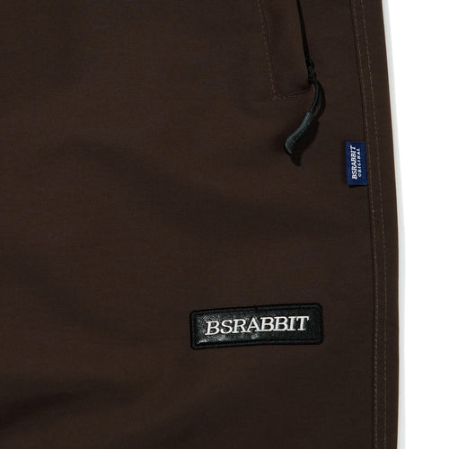 Basic Logo Wide Track Pants Chocolate