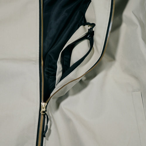 Cl Collar Neck Jacket Khaki Beige