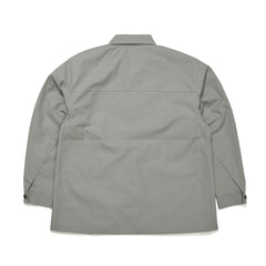 Logo Collar Cotton Basic Jacket Gray
