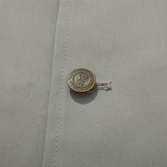 Logo Collar Cotton Basic Jacket Gray