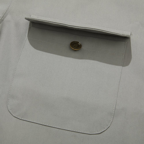 Logo Collar Cotton Basic Jacket Gray