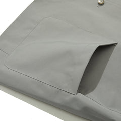Logo Collar Cotton Basic Jacket Gray
