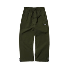 Basic Logo Wide Track Pants Khaki