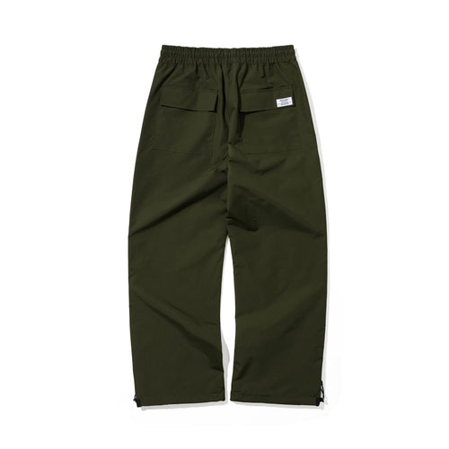 Basic Logo Wide Track Pants Khaki