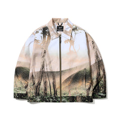 Ff Collar Neck Jacket Fog Forest