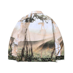 Ff Collar Neck Jacket Fog Forest