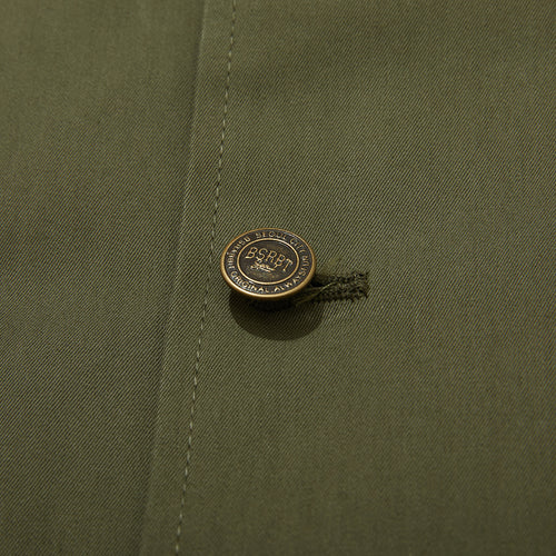 Logo Collar Cotton Basic Jacket Khaki