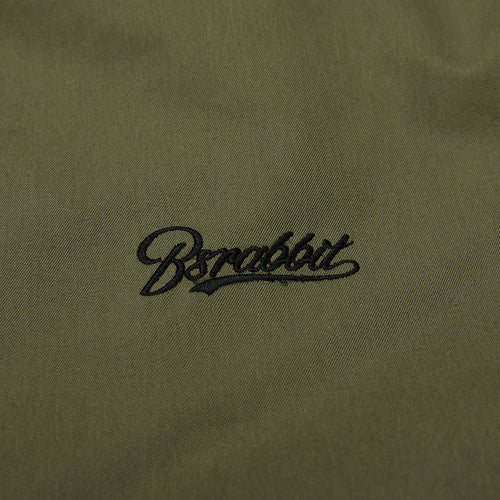 Logo Collar Cotton Basic Jacket Khaki