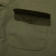 Logo Collar Cotton Basic Jacket Khaki