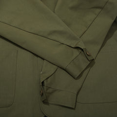 Logo Collar Cotton Basic Jacket Khaki