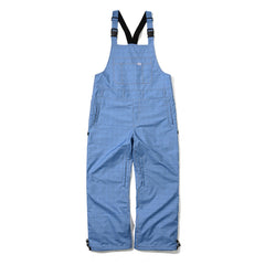 Poly Denim Bib Pants Light Blue