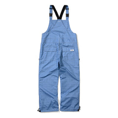 Poly Denim Bib Pants Light Blue