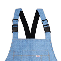 Poly Denim Bib Pants Light Blue