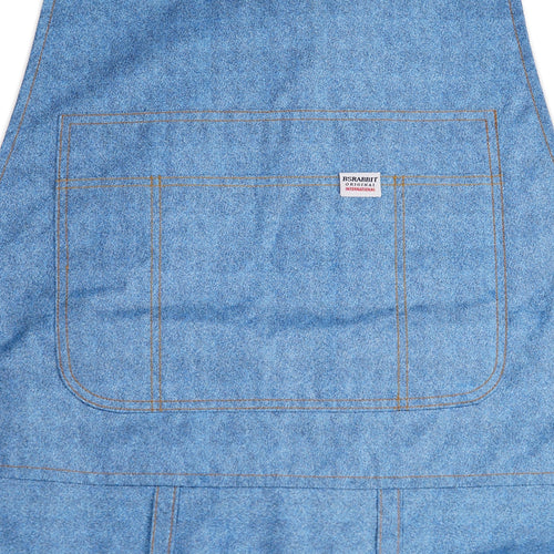 Poly Denim Bib Pants Light Blue