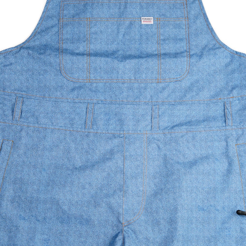 Poly Denim Bib Pants Light Blue