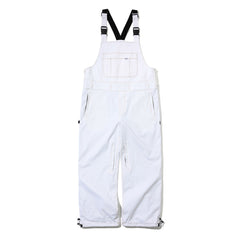 Denim Bib Pants White