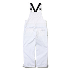 Denim Bib Pants White