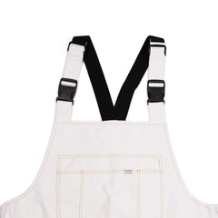 Denim Bib Pants White