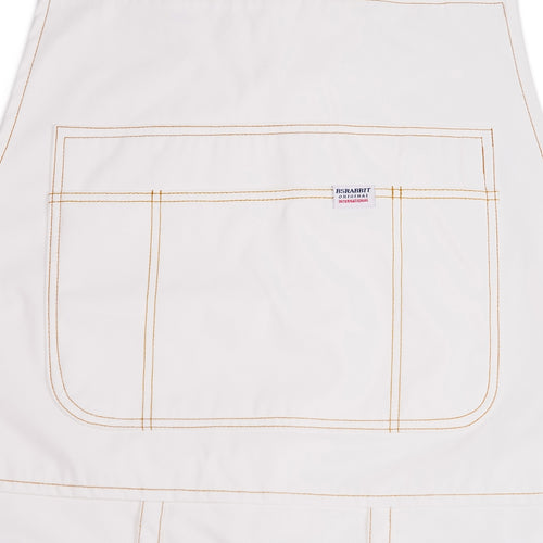 Denim Bib Pants White
