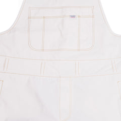 Denim Bib Pants White