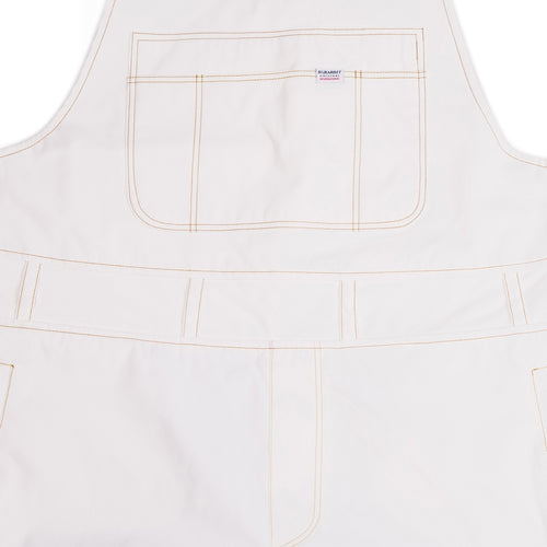 Denim Bib Pants White