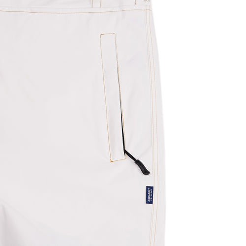 Denim Bib Pants White