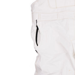 Denim Bib Pants White