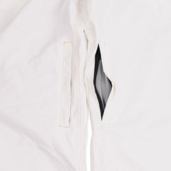 Denim Bib Pants White