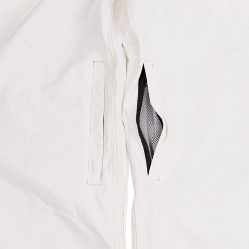 Denim Bib Pants White