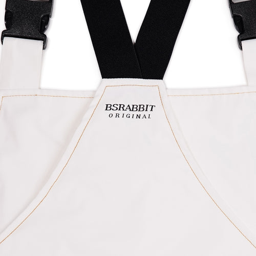 Denim Bib Pants White