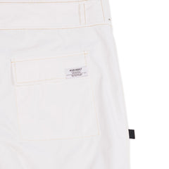 Denim Bib Pants White
