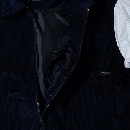 Cp Collar Neck Jacket Corduroy Navy