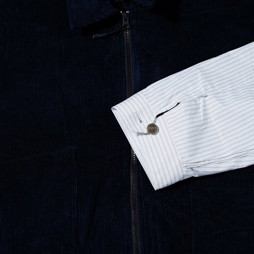 Cp Collar Neck Jacket Corduroy Navy