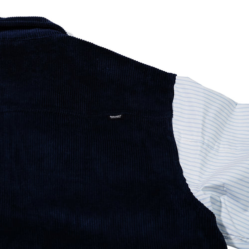 Cp Collar Neck Jacket Corduroy Navy