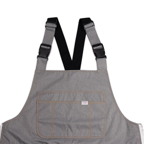 Denim Bib Pants Gray