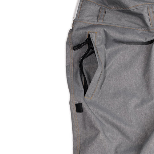 Denim Bib Pants Gray