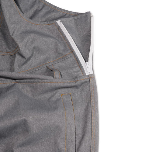 Denim Bib Pants Gray