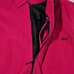 Fc Collar Neck Jacket Corduroy Pink